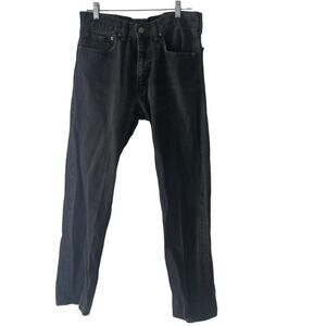 Levi's 505 Men's Size W 34 L 32 Vintage 90s 100% Cotton Black Straight Jeans